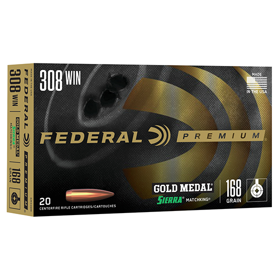 FED GOLD MEDAL 308WIN 168GR SIE MK BTHP 20/10 - Ammunition